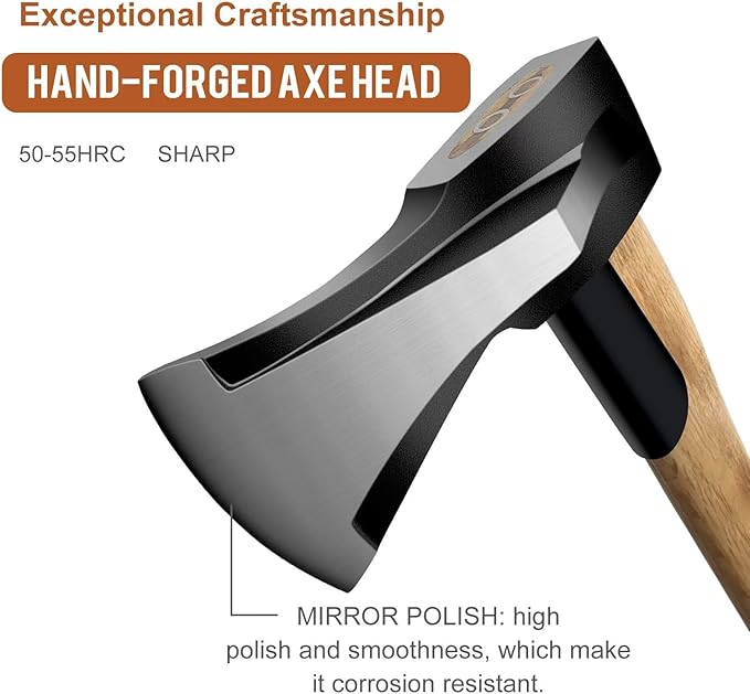 Wood Splitting Axe,Splitting Maul for Firewood,Heavy Duty Axe Forged Carbon Steel, Wooden Handle Chopping Axes (36inch)