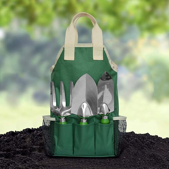 GardenHOME 11-Piece Gardening Tool Set, Garden Tool Kit with Tote Bag, Adjustable Apron, and Gardening Accessories, Perfect Gardening Gifts for Women and Men