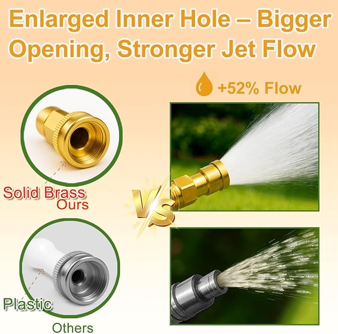 30FT Lightweight Garden Hose,Flexible Water Hose with Solid Brass Head,Kink-Free,Collapsible Hose,High Pressure Flat Water Hose for RV,Boat,Car Wash,Garden,Yard,Camper (GreenBlack, 30FT+Nozzle)