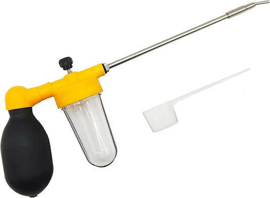 80ml Multi-Purpose Powder Duster Diatomaceous Earth Duster Powder Sprayer Bulb Duster with Length Adjustable from 11" to 23"