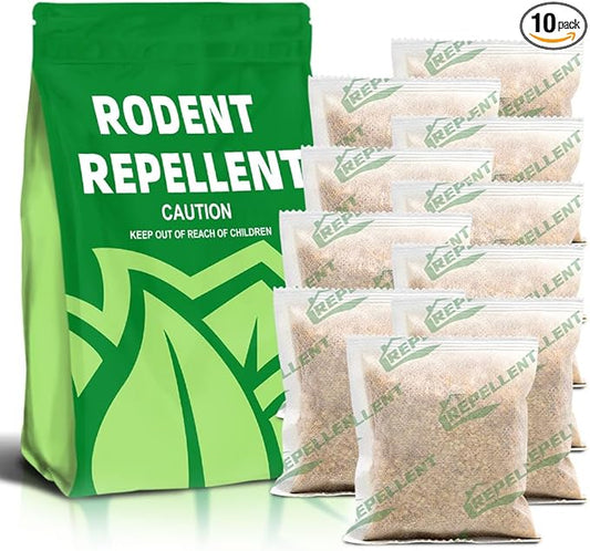 Rodent Repellent, Mouse Repellent Pouches, Mice Repellents Indoor, Rat Repellant for House, Mouse Deterrent Outdoor, Rodent-Repelling Pouches, Natural Peppermint to Repel Mice and Rats-10P