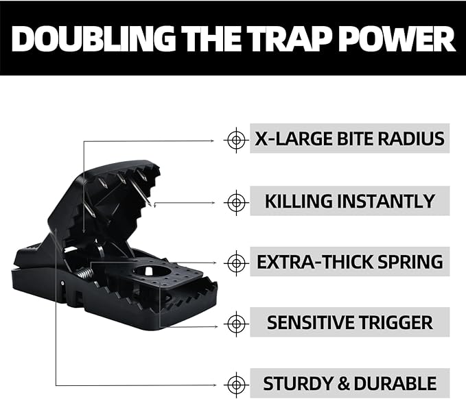 Unstoppable Professional Squirrel Rat Traps Outdoor, Escape Proof Squirrel Traps, Large Squirrel Traps That Kill Instantly, Simple, Sturdy and Reusable, 2 Pack