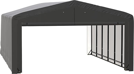 ShelterLogic ShelterTube Garage & Storage Shelter, 20' x 27' x 12' Heavy-Duty Steel Frame Wind and Snow-Load Rated Enclosure, Gray