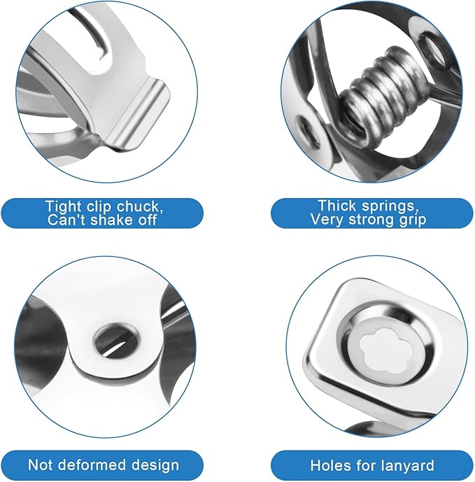 120 Pcs Greenhouse Clips, Garden Clips for Netting, Stainless Steel Greenhouse Clamps, Have a Strong Grip to Hold Down The Shade Cloth or Plant Cover on Garden Hoops or Greenhouse Hoops