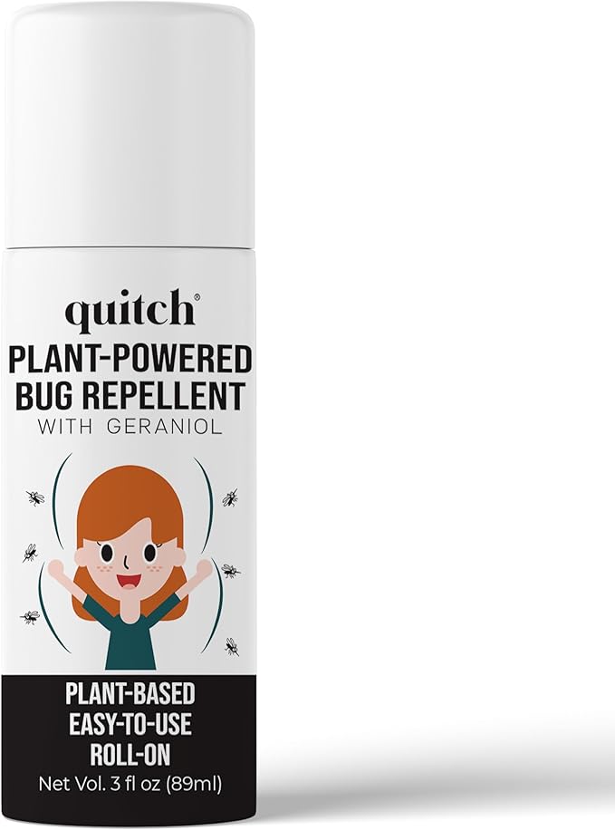 Quitch Mosquito Bug Repellent Roll On, Bug Spray for Kids Insect Repellent Travel Size, DEET-Free Vacation Essentials Travel Bug Spray, Natural Bug Repellent Wipes Alternative for People, Citronella