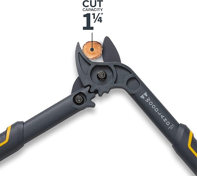 Woodland Tools Duralight Compact Lopper, 16 Inch Anvil Branch Cutter with Gear Assist and Glass-Filled Nylon Handles, Lightweight Tree Pruner for Dry Branches, Tight Spaces, and Everyday Yard Work