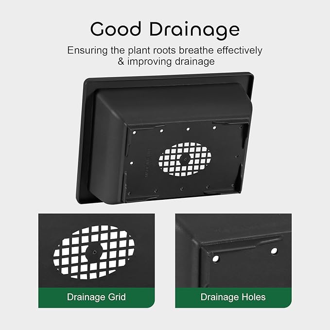 GROWNEER 3 Pcs 6.5 Inch Bonsai Pots with Drainage Humidity Trays & 1 Repotting Mat, Durable Bonsai Tree Training Pot Rectangle Planter Kit Seedling Starter Small Indoor Outdoor Growing Built in Mesh