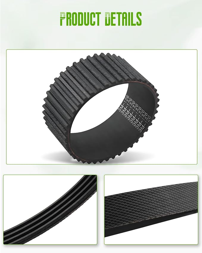 Drive Belt Kit Fit for Earthwise Electric Snow Shovel SN70016 SN74014 Snow Shovel Drive Belt Kit Includes Large Auger Belt and Small Motor Toothed Drive Belt