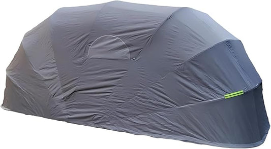 Car Port Portable Storage Shed Carport Canopy Carports Metal Carport Round Style Outdoor Storage Shed Lockable for Automotive Use Anti-Snow Waterproof(Gray)