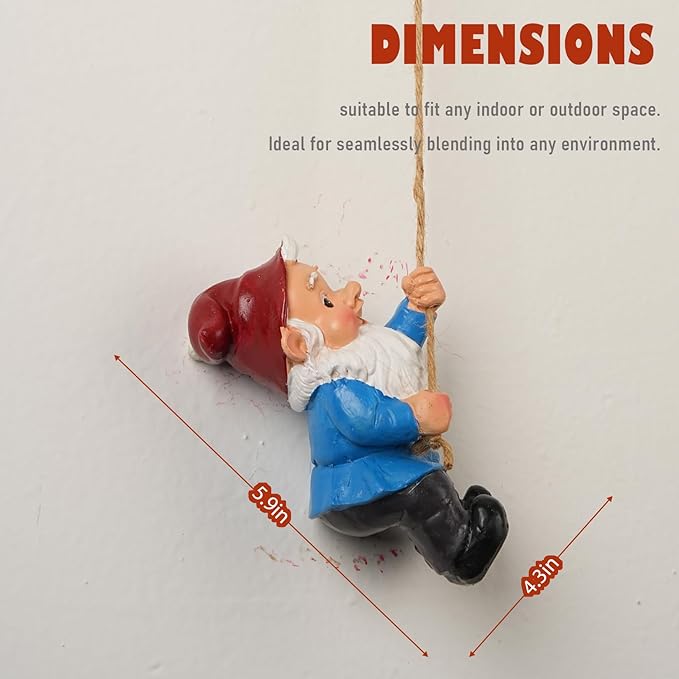 Gnomes Statues Garden Decorative, Tree Faces Decor Outdoor for Patio Lawn Porch Fence, Funny Fairy Doors, Tree Peeker Hugger (2 Pack)