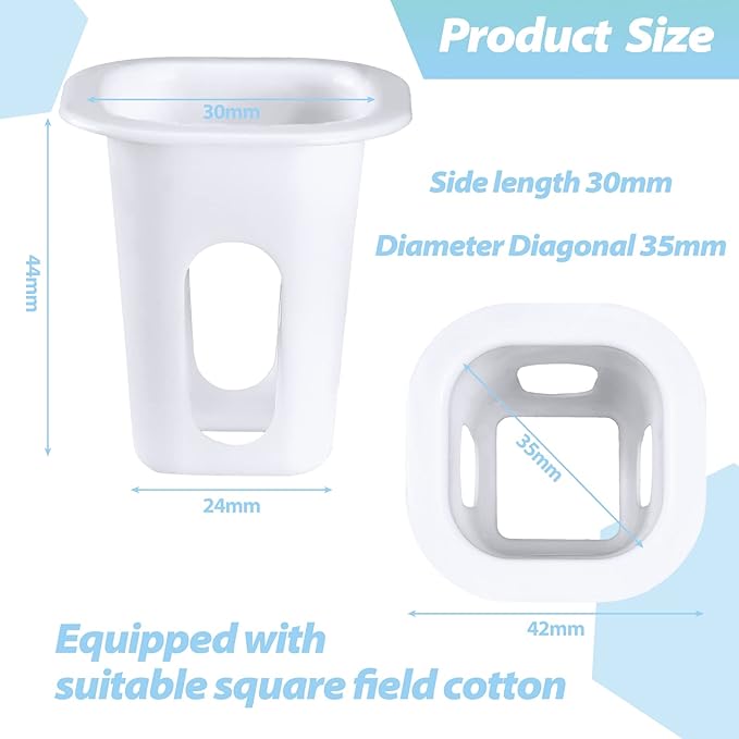 Hoolerry 100 Pcs Hydroponics Growing System Kit Include 50 Hydroponic Grow Baskets Pods and 50 Square Sponges, Indoor Seed Starter for Garden Supplies