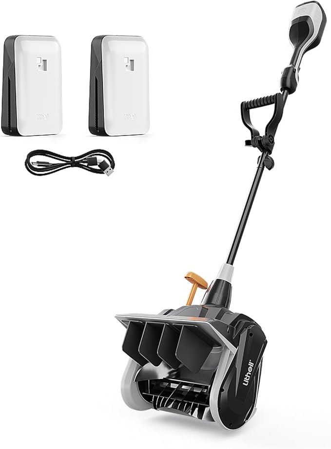 Litheli Cordless Snow Shovel, 40V 13'' Brushless Electric Snow Blower for Driveway, Battery Powered Snow Thrower, 2.5Ah Battery Included
