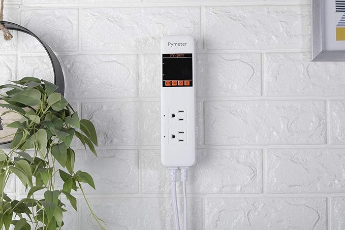 Digital Temperature Controller Dual Probe Reptile Thermostat Controlled Outlet for Terrarium Heat Mat Heating Pad, Switch Cooling Fan Freezer Fridge ON & Off at Setpoints 10A 1200W