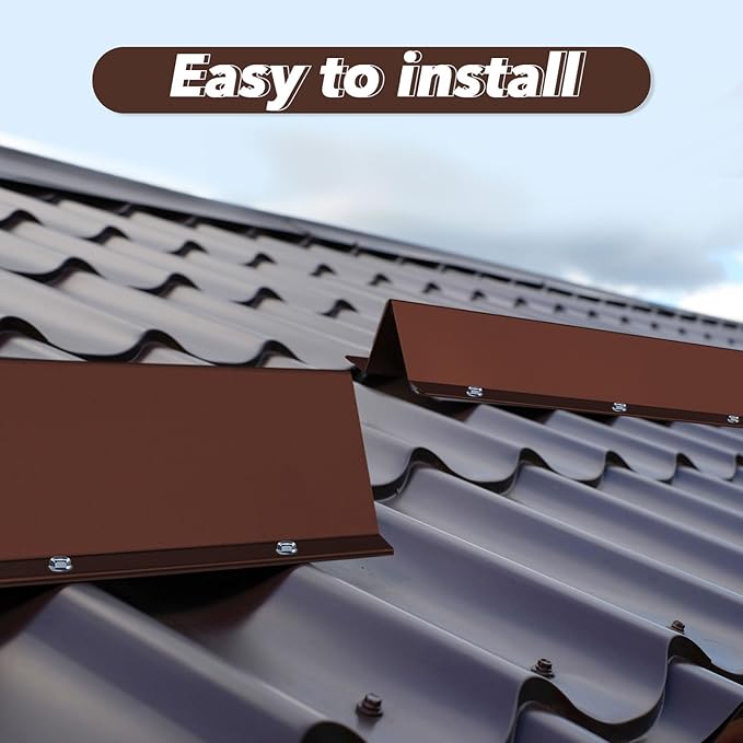 20 Pcs Metal Roof Snow Guards with Bulk Screws Ice Guard Blocks to Stop Snow and Ice from Sliding Off Your Metal Roof (Brown)