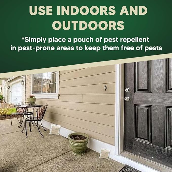 Pest Control Pouches, Mice Repellent Indoor, Rodent Repellent, Mouse Repellent, Mouse Deterrents, Rat Repellent for House,Roach,Spider,Roach,Ant,Mosquito,Silverfish and Lizard Repellent- 10P