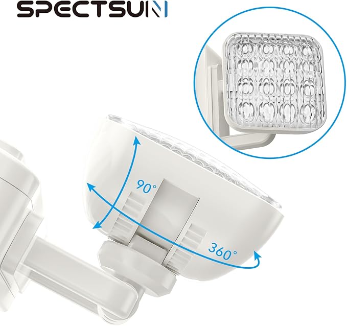 4 Packs ed Red Exit Sign with Emergency Lights, LED Emergency Exit Light with Battery Backup, UL Listed, AC 120/277V, Commercial Emergency Exit Lights Combo for Business/Home.