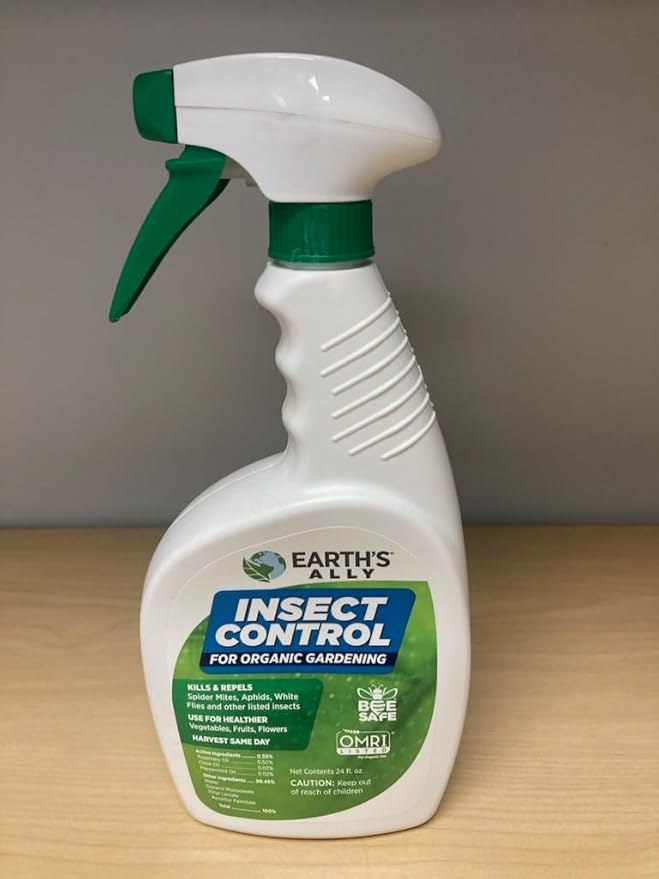 Earth's Ally Insect Control for Plants Ready-to-Use 24 oz | Safe Outdoor & Indoor Plant Insecticide, Spider Mite, Aphid & Mealybug Killer - Effective Spray for Organic Garden & Household Plants