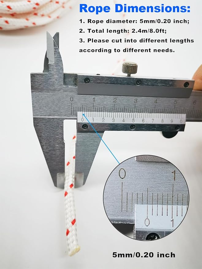 ZLKSKER Recoil Starter Handle with Pull Cord, Gasoline Engine Start Pull Handle & Rope, Generator Lawn Mower Trimmer Snowblower Engine Starter String