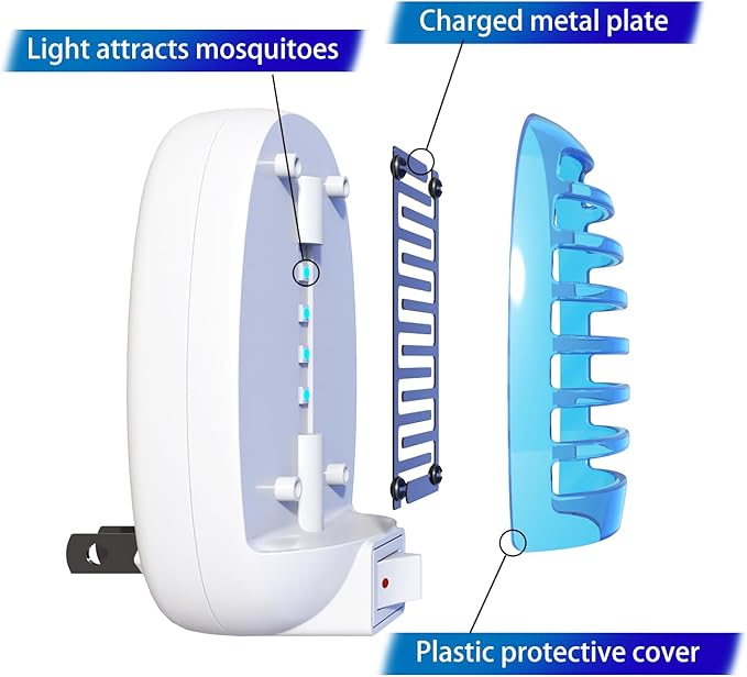 Bug Zappers Indoor, Flying Insect Trap Plug-in, Mosquitoes Killer, Fly Traps for Indoors, Mosquito Zapper Gnat Moth Catcher for Living Room, Home, Bedroom, Office, Patio, Kids & Pets - 6 Packs