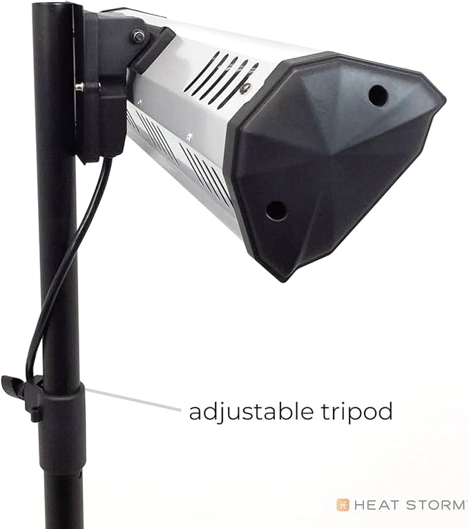 Heat Storm HS-1500-TT Infrared, 7 ft Cord, Tripod + Heater, Black
