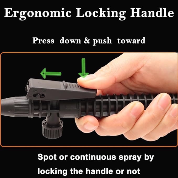 NewBeeclassic 1.3Gal/5L Garden Sprayer, Pressurized Water Spray Bottle with Adjustable Shoulder Strap Pump Pressure Sprayer for Weeds, Lawn Care & Pesticides (Orange)