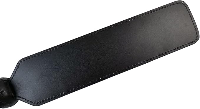 16.14 Inch Handmade Faint Yellow Leather Paddle Horse Riding Crop Whip, Perfect for Training Shows and Costumes Equestrian Horse Whip, Durable Equestrian Paddle