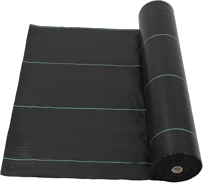 PioneerWorks 4ft x 250ft Premium Weed Barrier Landscape Fabric, 5oz Heavy Duty, Weed Control Fabric, High Permeability Good for Flower Bed, Driveway Fabric Ground Cover