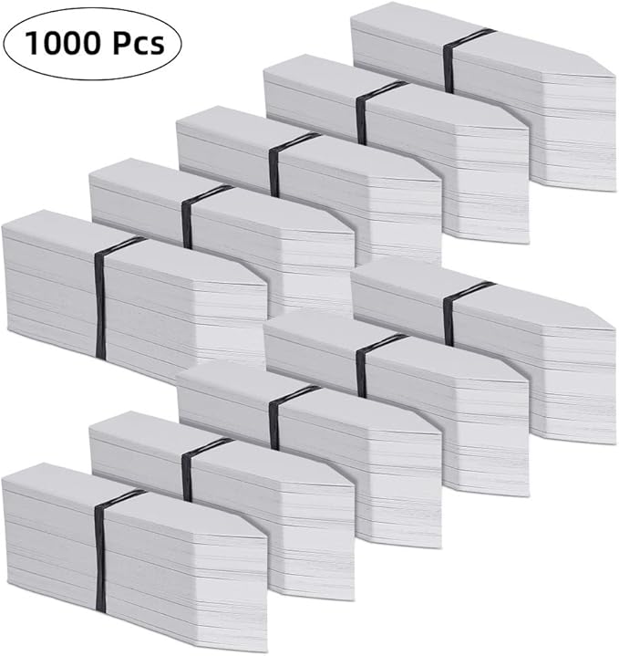 Kensizer 1000 Pcs 4 Inches Plastic Waterproof Plant Labels with a Gel Pen, Nursery Garden Stake Tags, Marker Labels Sticks for Potted Plants