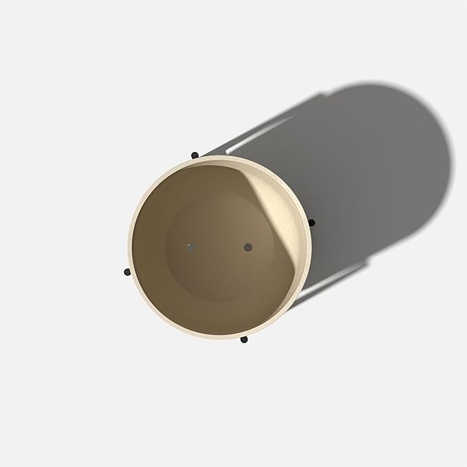 Veradek Mason Series Raised Lima Planter - Round Planter for Patio/Balcony | Plastic-Stone Composite w/Metal Plant Stand | Modern Décor for Plants