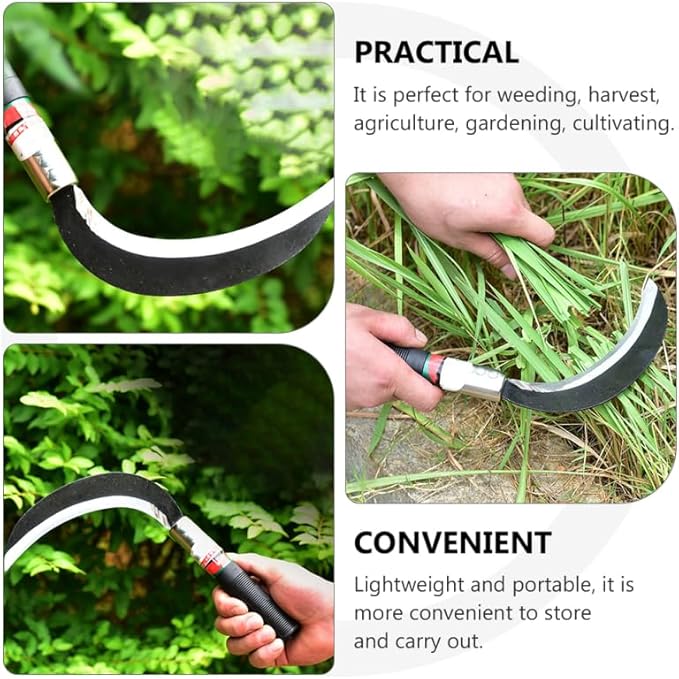 DOITOOL 2pcs Weeder Device Cutter Sickle Manganese Gardening Harvest Steel Grass Hook Reaping Tool Chopping Manual Multipurpose Tree