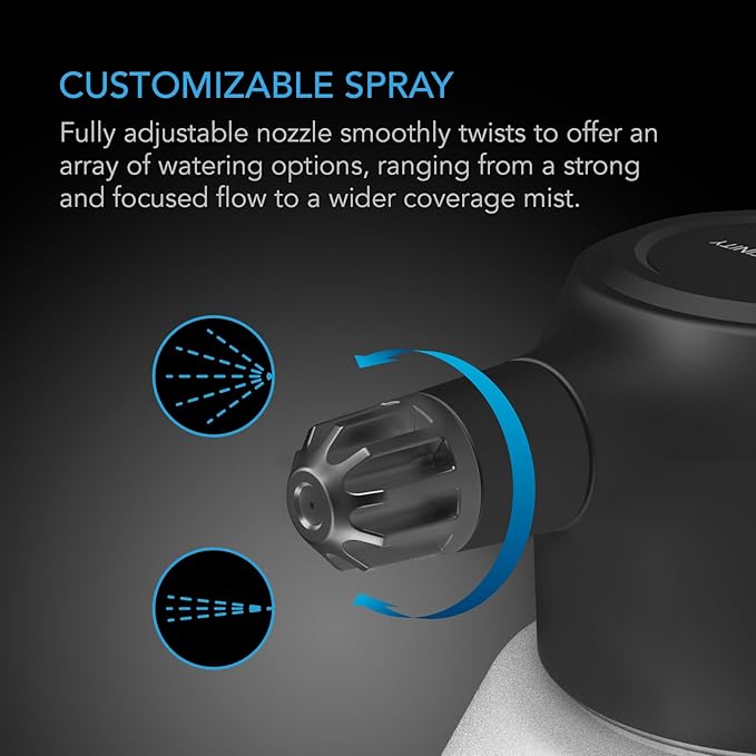 AC Infinity Automatic Sprayer, 2L Portable Electric Spray Bottle, USB Rechargeable with Adjustable Nozzle Spout for Plants Fertilizing Gardening and Cleaning (Frost)