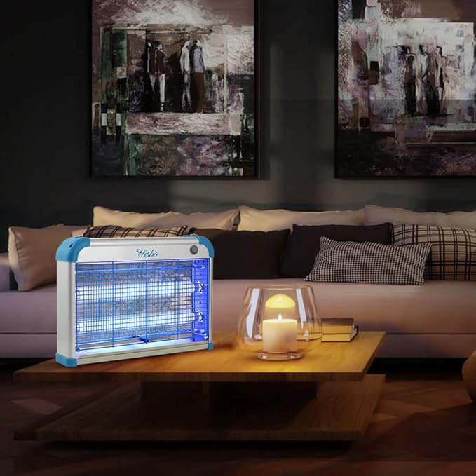 Electric Bug Zapper, 3000 Volt Powerful Flying Insect Mosquito Flies Killer 20W Blue UV Light Attract, Plug-in Pest Control Machine for Moth,Fruit Fly,Fungus Gnat,Garage Catcher/Eliminator/Shocker