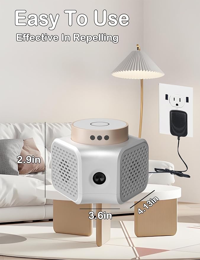 Pest Repellent Ultrasonic Plug in, Mice Repellent Indoor Pest Control for Rodent Squirrel Mouse Rat Bat Repeller, Electronic Plug in for House Kitchen Garage Basement Attics