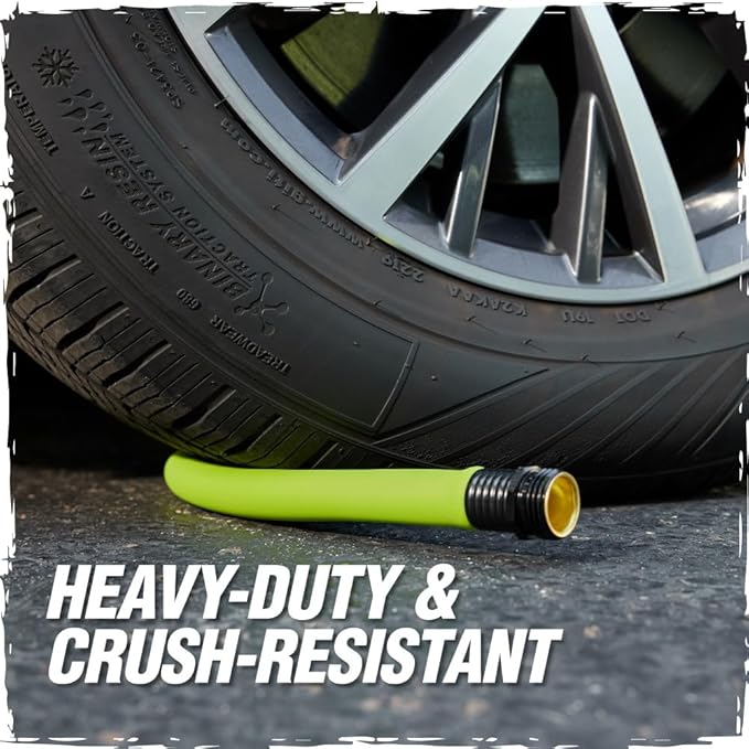 Rugged Rhino Heavy Duty Flexible Light Weight Garden Hose, 100ft x 5/8in, 4 Layer Leakproof Outdoor Gardening Tools, Watering Supplies, Powerful Water Pressure for Lawn, Flowers, Green Black