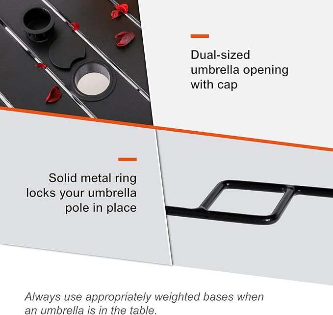 7-Piece Outdoor Dining Set, 58'' Round Table with 6 Swivel Chairs All Weather Furniture Set - Brown Style2