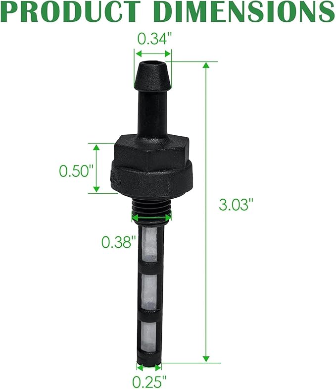 951-10651 Gas Fuel Tank Nipple Outlet Line Screen Replacement for Craftsman for Troy Bilt MTD Snow Blower Thrower Garden Tiller Guel Tank 208cc 357cc Part number 951-10651 95110651(2PCS)
