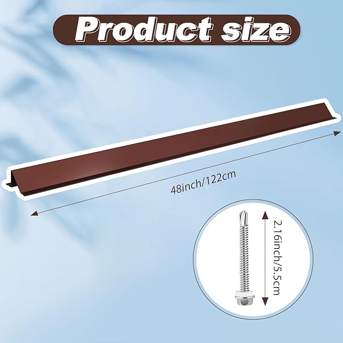 20 Pcs Metal Roof Snow Guards with Bulk Screws Ice Guard Blocks to Stop Snow and Ice from Sliding Off Your Metal Roof (Brown)