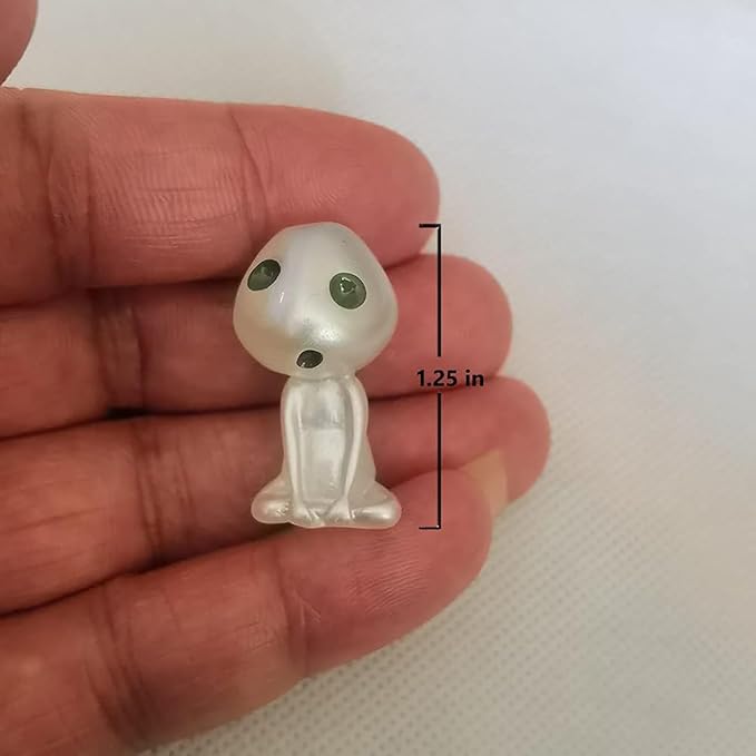 5 Pcs Luminous Tree Elves Spirit Gardening Mononoke Potted Decoration Micro Princess Landscape Figures Ornament , Fairy Garden Accessories, Plant Accessories, Halloween Decorations - Green.