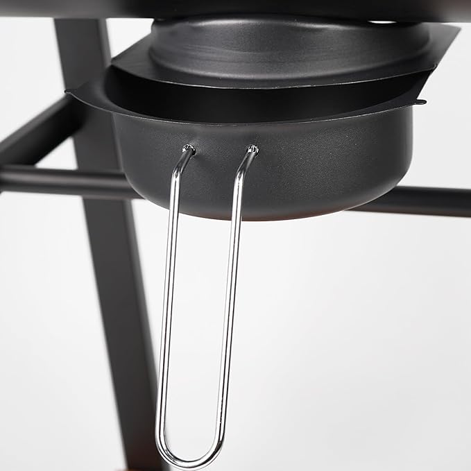 Charcoal Grill with Temperature Gauge - Large Outdoor Barrel Barbecue Grill with SideTable, 406 sq in Cooking Space for 6-10 People, ldeal for Camping and Backyard BBQ