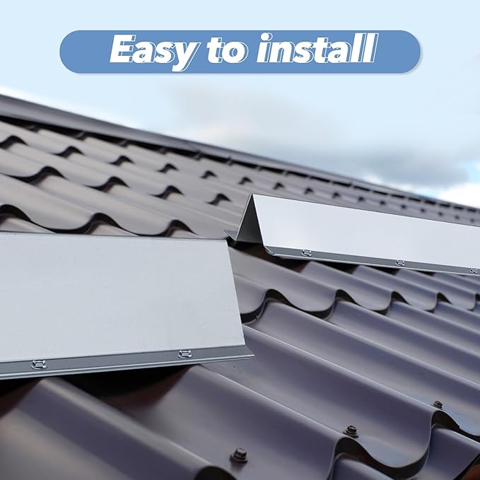 10 Pcs Metal Roof Snow Guards with Bulk Screws Ice Guard Blocks to Stop Snow and Ice from Sliding Off Your Metal Roof (Silver)