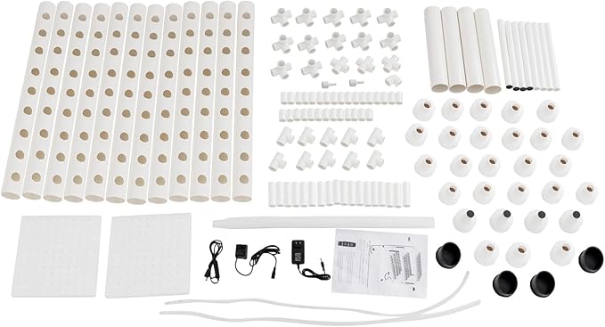 Hydroponics Growing System 108 Plant Sites, 3 Layers Food-Grade PVC Gardening System Grow Kit, Indoor Garden Planter with Water Pump & Timer, Hydroponic Germination Kit for Gardening Lover