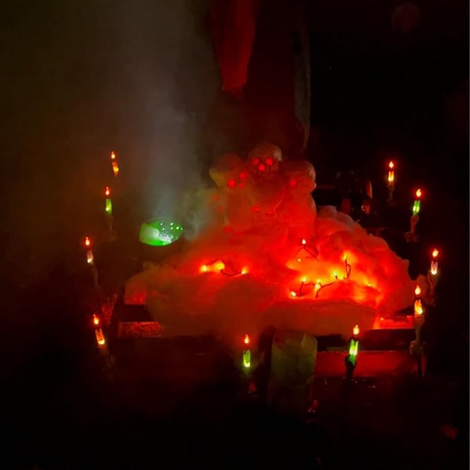 Halloween Decorations, 6 Pack Candle Skull Hand Candle Holder, Collapsible Halloween Decor Waterproof Indoor and Outdoor Party Home Garden Porch Ghost Decoration