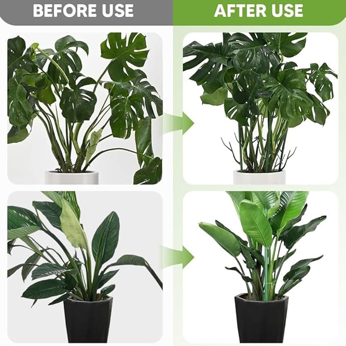 5 Pack Plant Support Stakes, Plants Sticks Supports, Stackable Monstera Plant Support Stakes Tall Holder for Indoor Outdoor, Adjustable Pothos Potted Plants Climber Supports Structures(10PCSA)