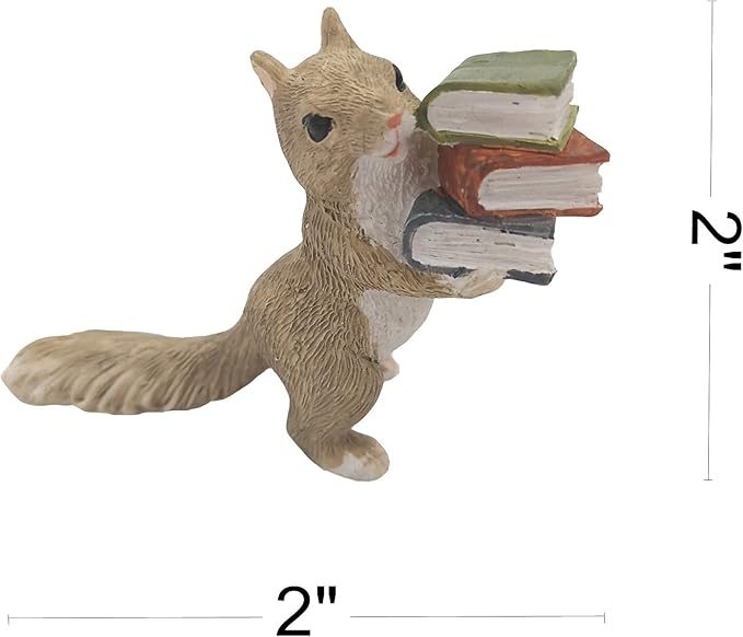 Miniature Fairy Garden Squirrel Figurine-Raise Books Squirrel