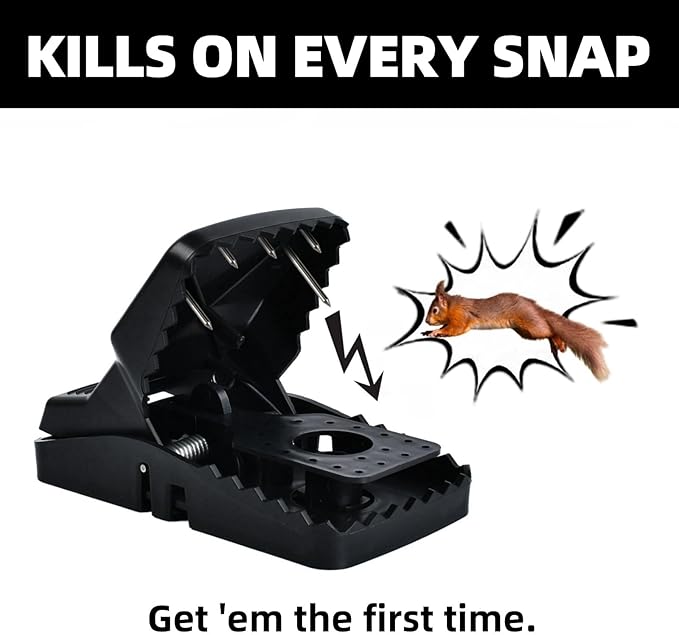 Unstoppable Professional Squirrel Rat Traps Outdoor, Escape Proof Squirrel Traps, Large Squirrel Traps That Kill Instantly, Simple, Sturdy and Reusable, 2 Pack