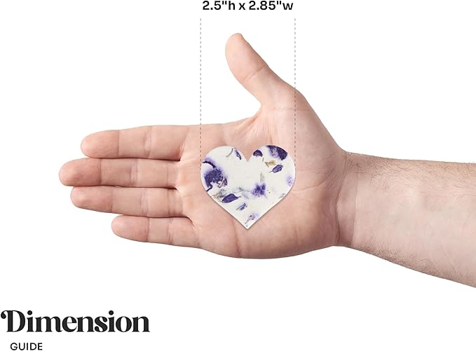 Set of 24 Purple Heart – Plantable Seed Paper Embedded with Wildflower Seeds for Bridal Shower, Wedding Gift, Birthday, & Other Milestone Celebrations