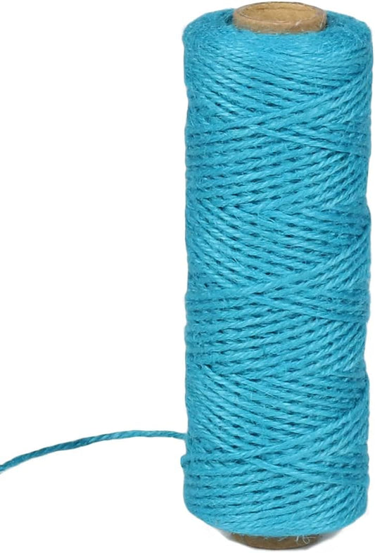 2mm 328ft Colored Natural Jute Twine String for Gift Wrapping Craft Baker Plant Christmas Ribbon Twine Handmade Arts Decoration Thin Packing String Home Decor