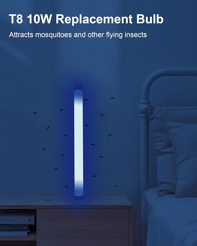 Shootingstar Bug Zapper Replacement Light Bulb 10W for 20W Indoor Bug Zapper, BL T8 F10W Light Tube Compatible with Aspectek, Liba and Other 20W Mosquito Zapper Lamp, 4 Pack