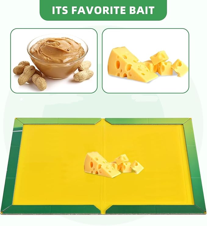 Jazb Mouse Traps Indoor for Home - 12 Pack Sticky Mouse Traps, Glue Traps for Mice Boards for Indoor, Outdoor, Kitchen and Garden