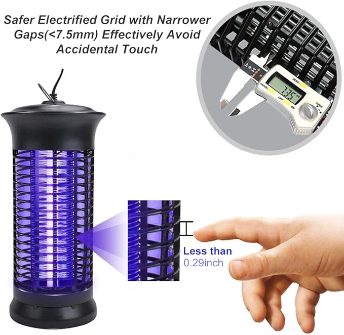 Bug Zapper Electric Indoor Insect Killer suspensible UV Light | Mosquito Killer Bug Fly Pests Attractant Trap Zapper Lamp w/Powerful 1000V Grid for Indoor Home Bedroom,Kitchen, Office